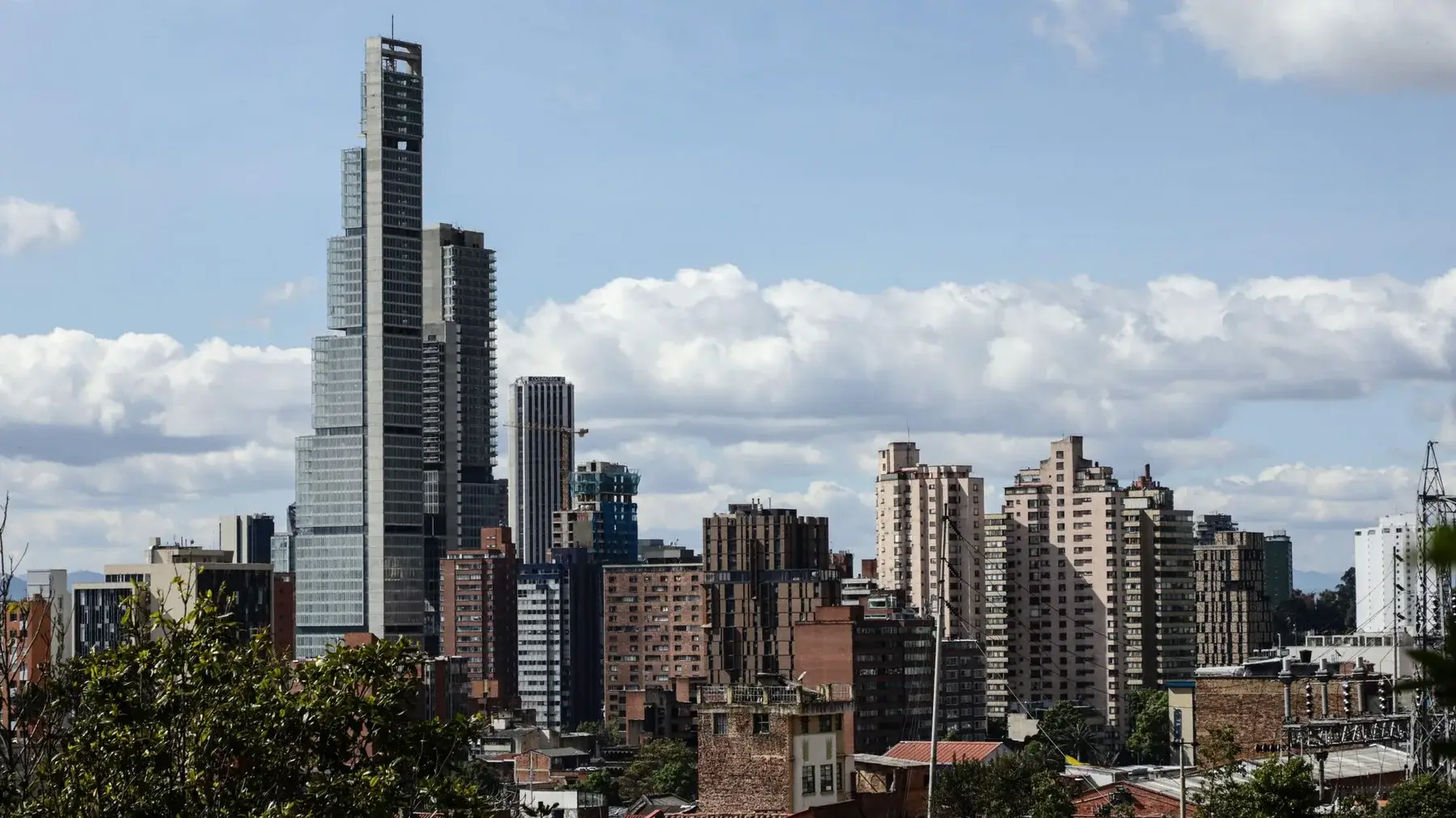 Rascacielos modernos del centro de Bogotá, Colombia